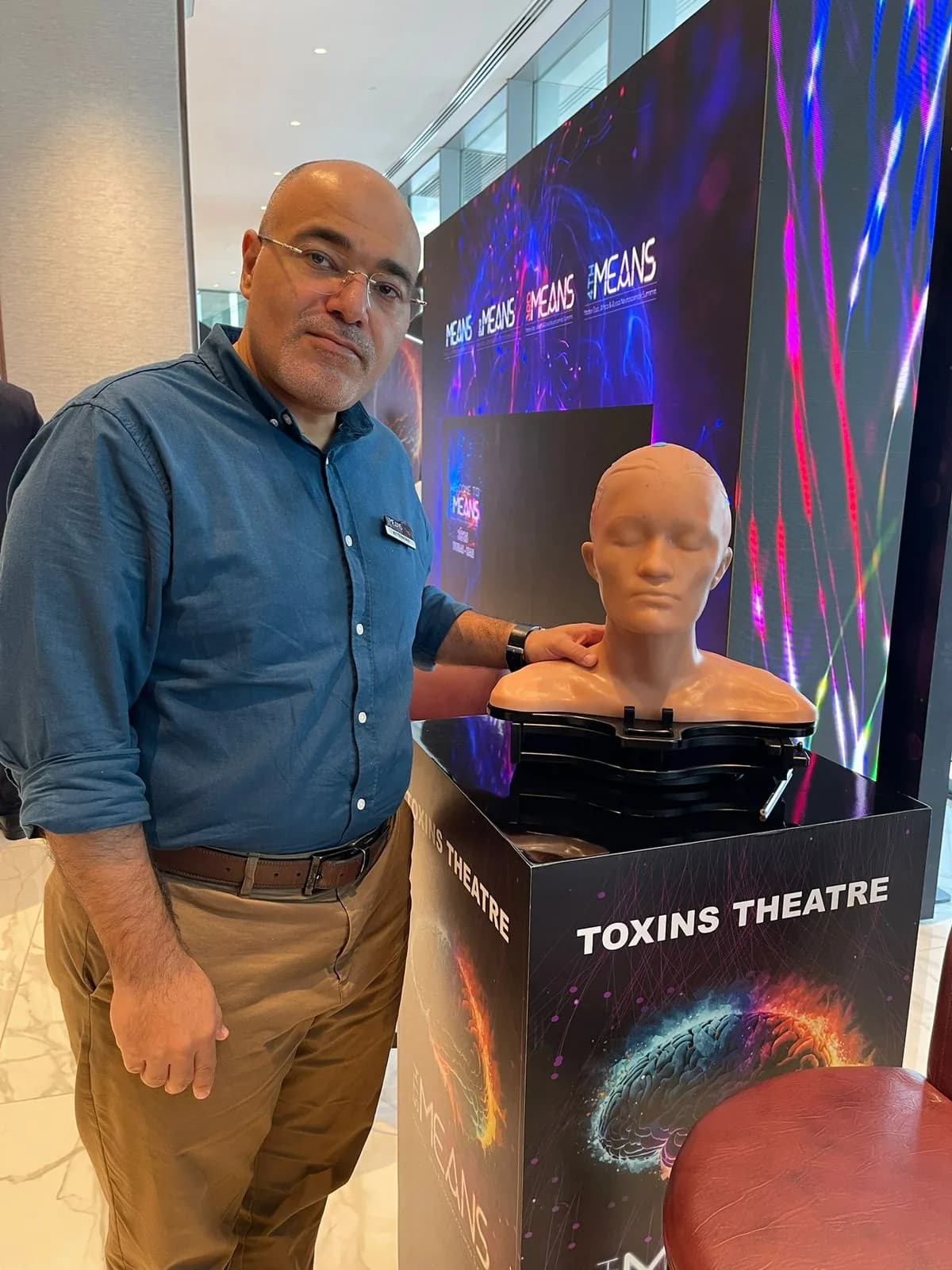 Dr. Ahmed Ebied participating in a specialized clinical workshop on therapeutic toxin injections for neurological disorders.