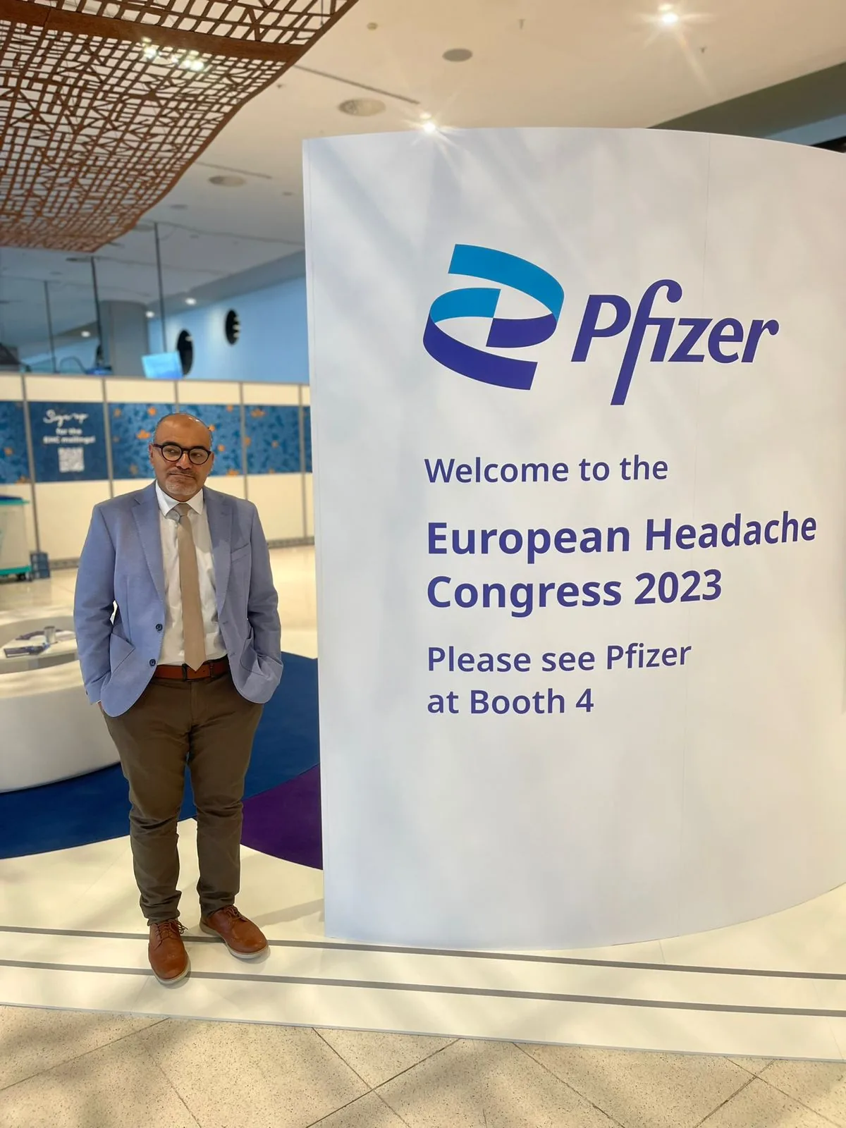 Dr. Ahmed Ebied attending the European Headache Congress 2023.