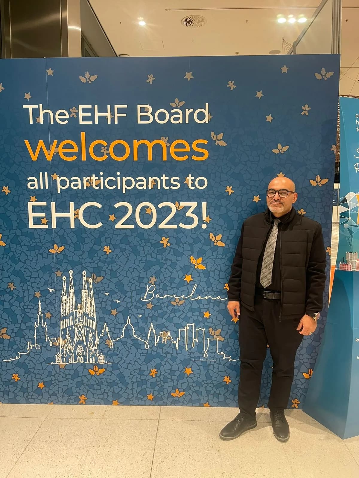 Dr. Ahmed Ebied attending the European Headache Congress (EHC) 2023 in Barcelona, Spain.
