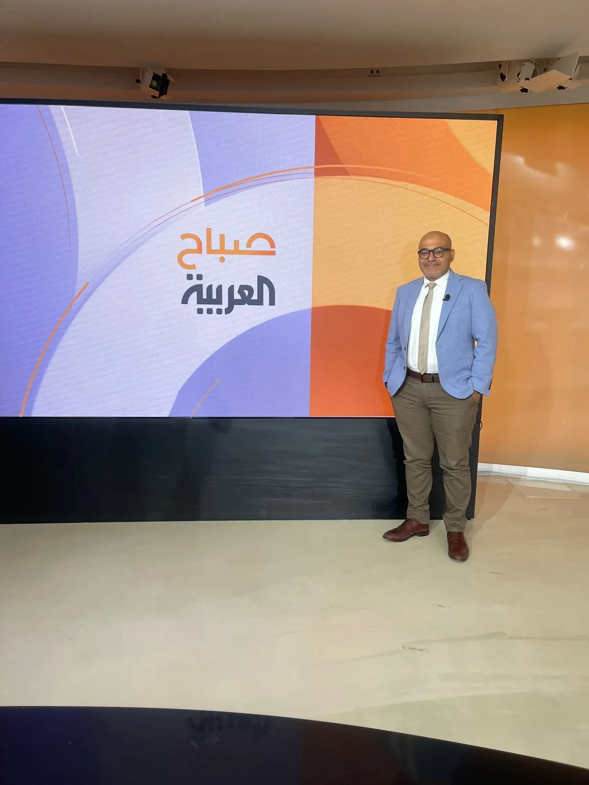 Dr. Ahmed Ebied sharing medical insights on Al Arabiya's morning show, Sabah Al Arabiya.